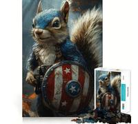 Puzzle écureuil Super-héros pour Adultes, 1000 pièces, Jouet d'exercice Mental, détendez-Vous, pour Les vœux du Père Noël 38x26cm