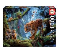 Educa - Puzzle de 1000 pièces pour Adultes | Tigres sûr l'arbre | À partir de 14 Ans (17662)