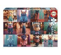 Puzzle - EDUCA - Animaux a la Mode - 200 pieces - Activité ludique - Développe la concentration