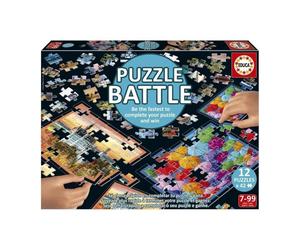 Puzzle - EDUCA - Battle Travel - 12 puzzles - 42 pieces - Theme Voyage et cartes