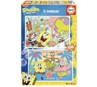 Puzzle - EDUCA - Bob l'Éponge - 2 puzzles de 48 pièces - Pour enfants - Thème dessins animés