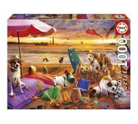 Educa Borrás – Puzzle Chiens jouant à la plage – 1000 pièces 68×48 cm dès 12 ans