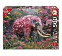 Puzzle - EDUCA - Éléphant Fleuri - 500 pièces - Thème Animaux - Pour enfants à partir de 10 ans