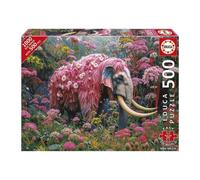 Puzzle - EDUCA - Éléphant Fleuri - 500 pieces - Theme Animaux - Pour enfants a partir de 10 ans