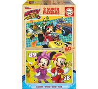 Puzzle Educa - Mickey et les Roadster Racer, 2x50 pièces