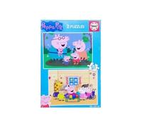 Educa Borrás Puzzle Peppa Pig – Lot 2×48 pièces, 28×20 cm, grandes pièces, dès 4 ans