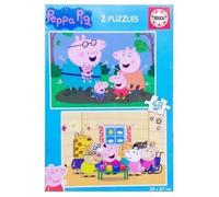 Educa - Peppa Pig | Lot de 2 Puzzles pour Enfants de 48 pièces. Mesure approximative Une Fois assemblé : 28 x 20 cm. Composé de Grandes pièces Parfaitement finies. A partir de 4 Ans (20327)