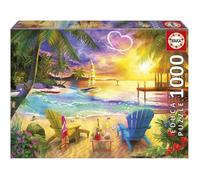Educa Borrás – Puzzle Plage d'Amour – 1000 pièces, 68 x 48 cm – Pour adultes – Thème nature