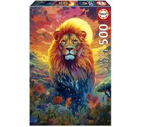 Educa - Puzzle 500 pièces pour Adultes | Regard majestueux du Lion. Dimensions : 34 x 48 cm. A partir de 11 Ans (20261)