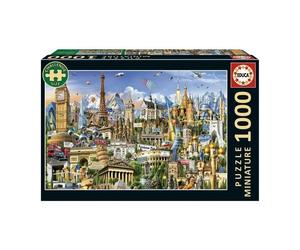 Puzzle - EDUCA - Symboles de l'Europe Miniature - 1000 pieces - 62,5 x 30 cm - a partir de 12 ans
