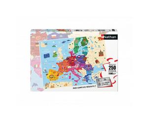 Puzzle éducatif 250 pièces - Carte de l'Europe pour enfants