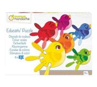 MY MANDARINE PU019C - Puzzle éducatif Enfant - A partir de 3 ans - 6 Oiseaux en Dégradé de Couleurs