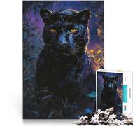 Puzzle éducatif de 2000 pièces Twilight Black Panther Fait de Papier,Convient aux 14 Ans et Plus Jouets de Jeu Cadeau - Jeu Stimulant。Taille:70x100cm/27.5x39.3pouce