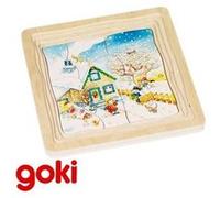 Puzzle Éducatif En Bois 48 Pcs Apprendre Les Saisons 4 Couches G