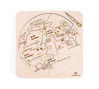 Puzzle éducatif en bois - la croûte et la surface de la lune