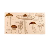 Puzzle éducatif en Bois - Les Champignons en Phase de Croissance et Adultes