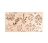 Puzzle éducatif en Bois - Les Feuilles et Fruits des Arbres