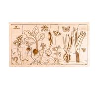 Puzzle éducatif en bois - les légumes et insectes du jardin