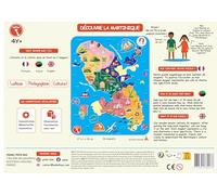 Puzzle Éducatif en Bois Magnétique de la Martinique, Multilingue avec Livret, pour Enfants à partir de 4 Ans et Toute la Famille - Livraison en Point Relais