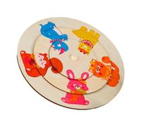 Puzzle éducatif en bois rotatif pour enfants, jeu de trieur de formes et de couleurs avec planche épaisse, jouet éducatif pour tout-petits