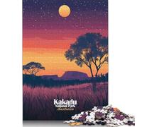 Puzzle éducatif en Carton de qualité supérieure, Coucher de Soleil sur Le Parc National de Kakadu, 1 000 pièces (75 x 50 cm), pour Adultes et Enfants, Cadeau de Noël