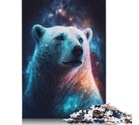 Puzzle éducatif en Carton de qualité supérieure représentant Un Ours Polaire, idéal pour Les Adultes et Les Enfants, idéal comme Cadeau de Noël, 1 000 pièces (75 x 50 cm).