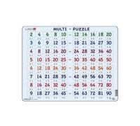 Puzzle éducatif Maths - Multiplication 2 à 9, 80 pièces - Larsen AR17 - Jeu éducatif de Maths pour Enfants avec Cadre - Révision des Tables de Multiplication