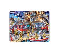 Larsen US21 Les Pompiers en Action, Puzzle Cadre avec de 45 pièces