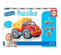Puzzle éducatif pour enfant - EDUCA - Véhicules - 24 mois - Lot de 5 puzzles progressifs