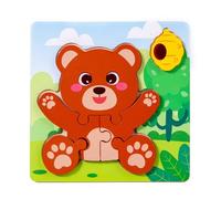 Puzzle éducatif pour enfants avec formes d'animaux et jeu de reconnaissance des aliments pour coordination cognitive et œil-main, puzzles de voyage transportables pour enfants