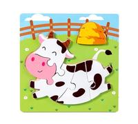 Puzzle éducatif pour enfants avec formes d'animaux et jeu de reconnaissance des aliments pour coordination cognitive et œil-main, puzzles de voyage transportables pour enfants