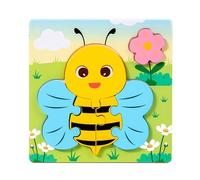 Puzzle éducatif pour enfants avec formes d'animaux et jeu de reconnaissance des aliments pour coordination cognitive et œil-main, puzzles de voyage transportables pour enfants