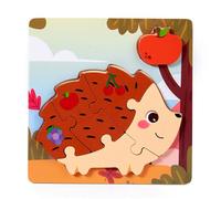 Puzzle éducatif pour enfants avec formes d'animaux et jeu de reconnaissance des aliments pour coordination cognitive et œil-main, puzzles de voyage transportables pour enfants