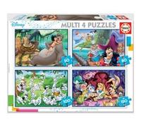 Disney Multi 4 Classics 50-80-100 Pieces Puzzle Multicolore 3-6 Years