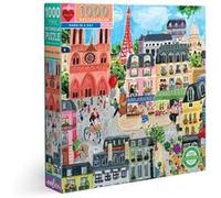 eeBoo Paris in a Day rectangulaire pour Adulte. Redécouvrez Paris à Travers 1000 pièces-Puzzle Dimension 61 x 46 cm, PZTPD2