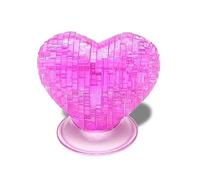 Puzzle effet crystal coeur 3D rose