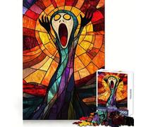 Puzzle Effrayant Visage criard pour Adolescents, 1000 pièces, Jouet d'exercice Mental, Design Relaxant, Assemblage, Surprise de Noël (50x75cm)