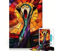 Puzzle Effrayant Visage criard pour Adolescents, 1000 pièces, Jouet d'exercice Mental, Design Relaxant, Assemblage, Surprise de Noël (50x75cm)