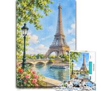 Puzzle Eiffel Tower Paris France 1000pcs (38x26cm) avec Motif | Pour les w nds d'hiver : ce puzzle 1000 pièces adulte offre une activité calme entre deux moments festifs.
