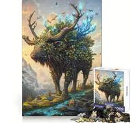 Puzzle élan Nature Spirit pour Adultes, 1000 pièces, Jouet intellectuel apaisant, décoration Murale de qualité (50x75cm)