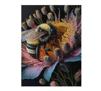 Puzzle Élégant Bee on Passion Flower pour Adultes, Format 500 PCS