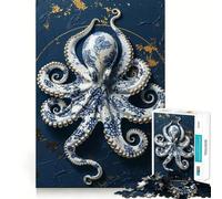Puzzle élégant en Porcelaine de 1000 pièces pour Adolescents Puzzle Facile à Assembler et à découper pour Les vœux du Père Noël (38x52cm)