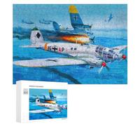 Puzzle Élégant Heinkel He 111 pour Adultes, Format 300 PCS | Pendant le puzzle : Cadeau puzzle: montage des bords jusqu'aux détails de l'image en intérieur.
