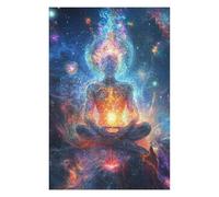 Puzzle Élégant pour Adultes, Motif Cosmic Meditation Inner Peace in Space, 1000 PCS