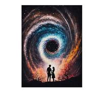Puzzle Élégant pour Adultes, Motif Galactic Love Story, 500 PCS