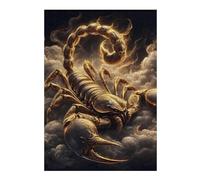 Puzzle Élégant pour Adultes, Motif Golden Scorpio Rising, 300 PCS