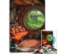 Puzzle Élégant pour Adultes, Motif Hobbit Hole Interior, 1000 PCS