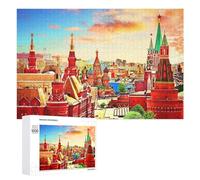 Puzzle Élégant pour Adultes, Motif Red Square Moscow Panorama, 1000 PCS