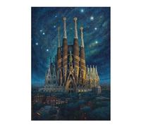 Puzzle Élégant Sagrada Familia Barcelona pour Adultes, Format 300 PCS