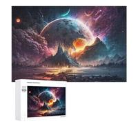 Puzzle Élégant Volcanic Eruption on an Alien Planet pour Adultes, Format 1000 PCS